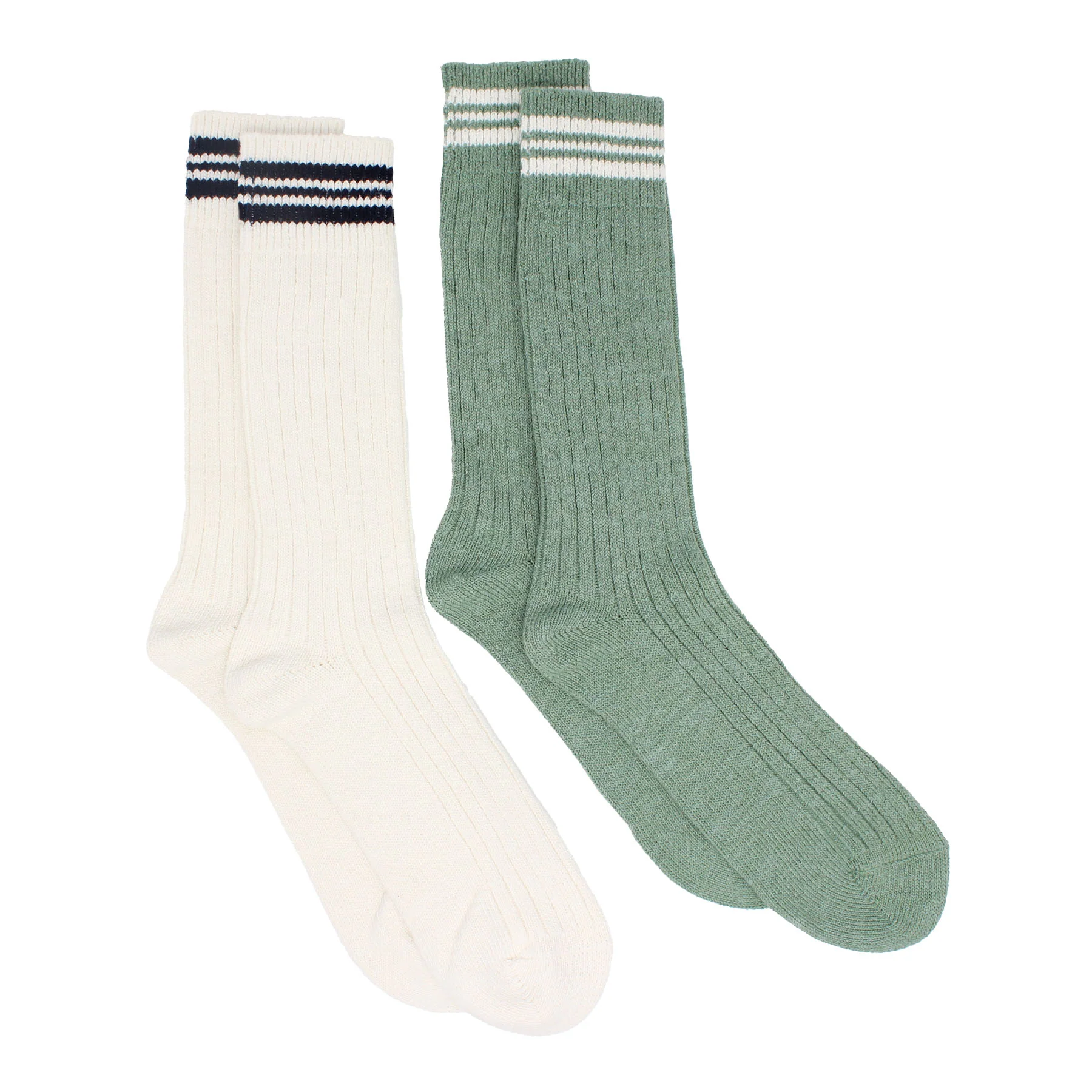 Pedemeia Mens's Organic Cotton Rib Pattern Socks - 2 Pack - Image 2
